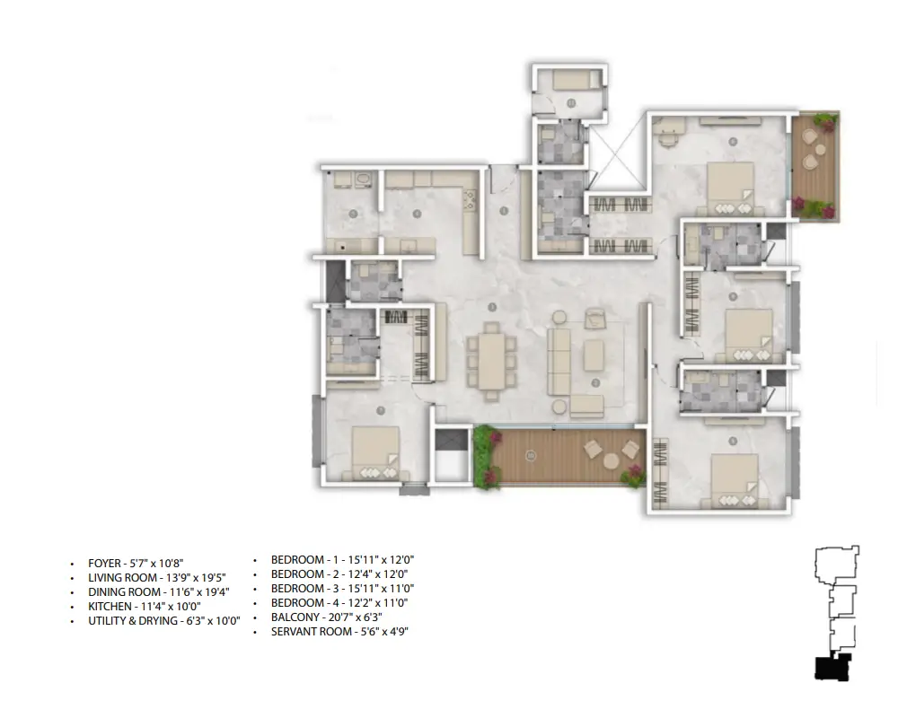 snn raj bilekahalli floor plan 4 bhk