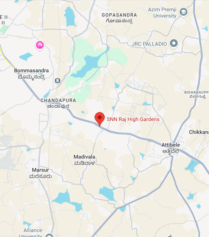 Snn Raj High Gardens location