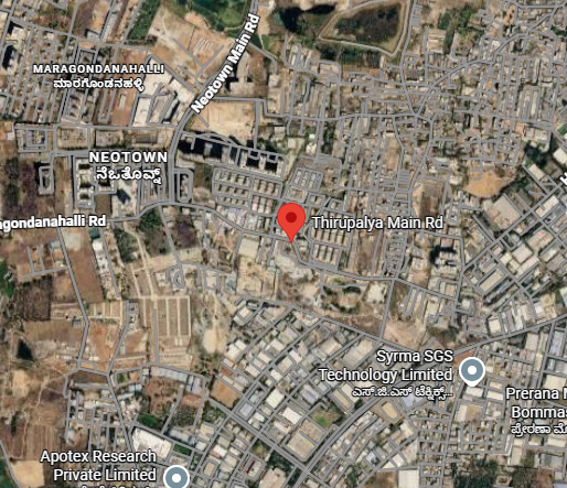 SNN Raj Electronic City Phase 1 location map